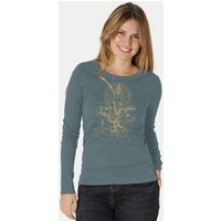 Peaces.bio - handbedruckte Biomode Bio-Damen-Langarmshirt Ganesha
