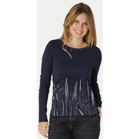 Peaces.bio - handbedruckte Biomode Bio-Damen-Langarmshirt Gräservielfalt