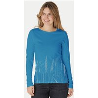 Peaces.bio - handbedruckte Biomode Bio-Damen-Langarmshirt Gräservielfalt