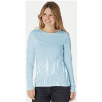 Peaces.bio - handbedruckte Biomode Bio-Damen-Langarmshirt Gräservielfalt