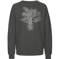 Peaces.bio - handbedruckte Biomode Bio Damen Sweatshirt Loose Fit Chestnut