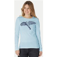 Peaces.bio - handbedruckte Biomode Bio-Damen-Langarmshirt Sperber