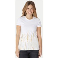 Peaces.bio - handbedruckte Biomode Damen Fit T-Shirt Gräservielfalt