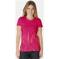Peaces.bio - handbedruckte Biomode Damen Fit T-Shirt Gräservielfalt
