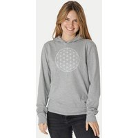 Peaces.bio - handbedruckte Biomode Damen Jersey-Hoodie Die Blume des Lebens
