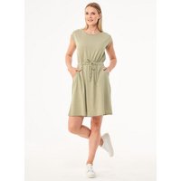 ORGANICATION Gestreiftes Jerseykleid aus Bio-Baumwolle und Leinen