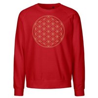Peaces.bio - handbedruckte Biomode Bio Herren Sweatshirt Die Blume des Lebens