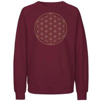 Peaces.bio - handbedruckte Biomode Bio Herren Sweatshirt Die Blume des Lebens