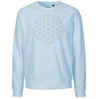 Peaces.bio - handbedruckte Biomode Bio Herren Sweatshirt Die Blume des Lebens