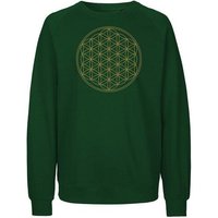 Peaces.bio - handbedruckte Biomode Bio Herren Sweatshirt Die Blume des Lebens