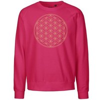 Peaces.bio - handbedruckte Biomode Bio Herren Sweatshirt Die Blume des Lebens