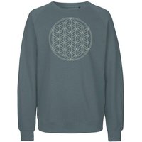 Peaces.bio - handbedruckte Biomode Bio Herren Sweatshirt Die Blume des Lebens
