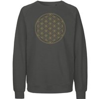 Peaces.bio - handbedruckte Biomode Bio Herren Sweatshirt Die Blume des Lebens