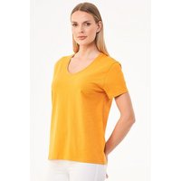 ORGANICATION Damen Basic T-Shirt aus Bio-Baumwolle mit V-Ausschnitt