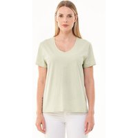 ORGANICATION Damen Basic T-Shirt aus Bio-Baumwolle mit V-Ausschnitt