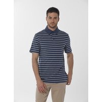 ORGANICATION Gestreiftes Poloshirt aus Bio-Baumwolle und Leinen