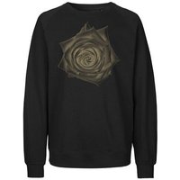 Peaces.bio - handbedruckte Biomode Bio Damen Sweatshirt Loose Fit Rose