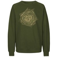 Peaces.bio - handbedruckte Biomode Bio Damen Sweatshirt Loose Fit Rose