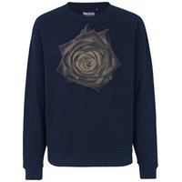 Peaces.bio - handbedruckte Biomode Bio Damen Sweatshirt Loose Fit Rose