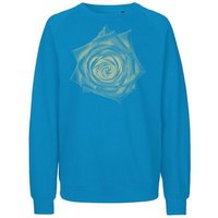 Peaces.bio - handbedruckte Biomode Bio Damen Sweatshirt Loose Fit Rose