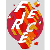 Photocircle Poster / Leinwandbild - FIERCE - 3D typography