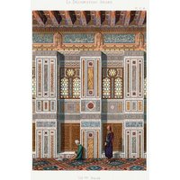 Photocircle Wandbild / Kunstdruck / Poster / Leinwand - Emile Prisse d’Avennes: Vintage Arabeske Interieur Lithographie