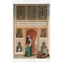 Photocircle Wandbild / Kunstdruck / Poster / Leinwand - Emile Prisse d’Avennes: Vintage arabesque Kinderzimmer Lithographie