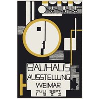 Photocircle Poster / Leinwandbild - Vintage Ausstellungsposter: Bauhaus Ausstellung in Weimar