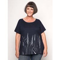 Peaces.bio - handbedruckte Biomode Bio-Damen-Loosefit-T-Shirt Gräservielfalt