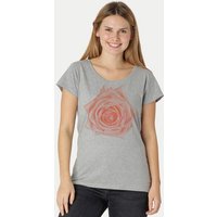 Peaces.bio - handbedruckte Biomode Bio-Damen-Loosefit-T-Shirt Rose