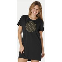 Peaces.bio - handbedruckte Biomode Longshirt Die Blume des Lebens