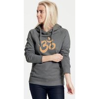 Peaces.bio - handbedruckte Biomode Bio-Damen-Kapuzensweater "Om"