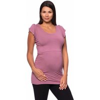 Milchshake 102 BASIC Umstands- und Stillshirt seitlich gerafft mit Schmetterlingsärmeln