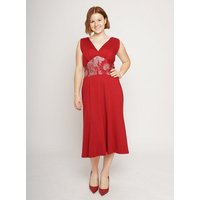 Peaces.bio - handbedruckte Biomode Sommerkleid Sunflowers in Rot
