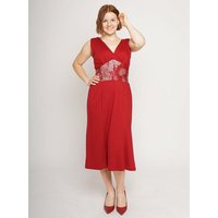 Peaces.bio - handbedruckte Biomode Sommerkleid Sunflowers in Rot