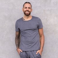 Jaya ROCKY DENIM - Bodyfitted Men`s T-Shirt für Yoga und Everyday