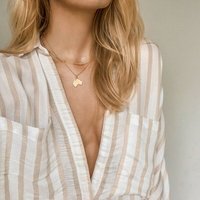 MOANINA Kette Australien Kontinent - 925 Silber/18k Gold Vermeil - 3 Längen
