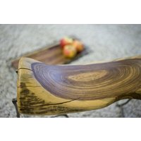 Moogoo Creative Africa Sitzbänkchen Hocker "Nisa Tabru" Unikat Altmetall Palisander-Holz