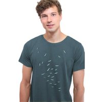 Spangeltangel T-Shirt "Vogelschwarm", bedrucktes Herrenshirt, Siebdruck, Bio-Baumwolle