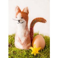 short'n'pietz Katze braun als Filz Eierwärmer
