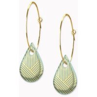 lille mus Creolen mit Porzellan-Anhänger `Tropfen Triple` Porzellanschmuck lille mus Creolen mit Porzellan-Anhänger `Tropfen Triple` Porzellanschmuck