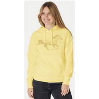 Peaces.bio - handbedruckte Biomode Bio-Damen-Kapuzensweater Horsepower