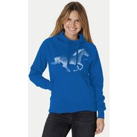 Peaces.bio - handbedruckte Biomode Bio-Damen-Kapuzensweater Horsepower