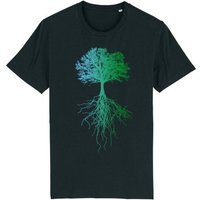 roots of compassion Baum T-Shirt bio & fair & vegan - gerader Schnitt - Wurzeln, Natur