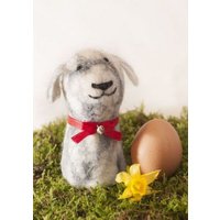 short'n'pietz Schaf grau-weiß als Filz Eierwärmer