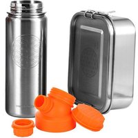 JN JuNiki's Set "Blume des Lebens": Lunchbox + 550ml isolierte Edelstahltrinkflasche