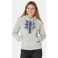 Peaces.bio - handbedruckte Biomode Bio-Damen-Kapuzensweater Chestnut