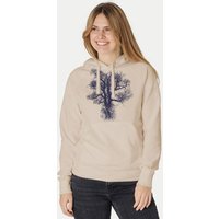 Peaces.bio - handbedruckte Biomode Bio-Damen-Kapuzensweater Chestnut