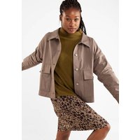 Alma & Lovis Softshelljacke aus reiner Bio-Baumwolle | Softshell Army-Jacke