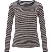 Jalfe Longsleeve Wolle schmal geringelt melange